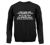 My Testa I'M Pole Dance - Adulti Felpa/Maglione - Fitness Dancer Palestra Hobby