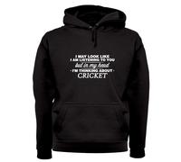 My Testa I'M Thinking About Cricket - Adulti Felpa/Maglione - Player Mazza Sfera
