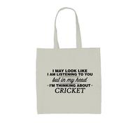 My Testa I'M Thinking About Cricket - Tela Borsa - Player Pipistrello Sfera Love