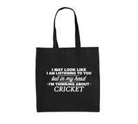My Testa I'M Thinking About Cricket - Tela Borsa - Player Pipistrello Sfera Love