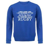 My Testa I'M Thinking About Rugby - Bambini Felpa/Maglione - Player League