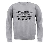 My Testa I'M Thinking About Rugby - Bambini Felpa/Maglione - Player League