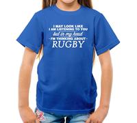 My Testa I'M Thinking About Rugby - T-Shirt - Player League Union Funny