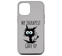 My Therapist Gave Up Il Mio Terapeuta Ha Rinunciato Gatto Custodia per iPhone 12/12 Pro