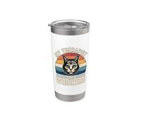 My Therapist Has Whiskers Bicchiere termico in acciaio inox doppia parete