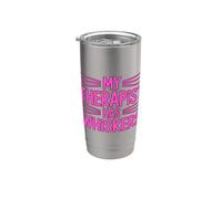 My Therapist Has Whiskers Bicchiere termico in acciaio inox doppia parete