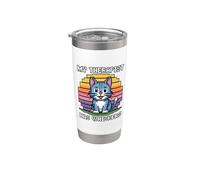 My Therapist Has Whiskers Bicchiere termico in acciaio inox doppia parete