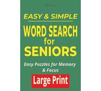My Therapy Easy & Simple Word Search for Seniors: 55 Easy Large Print Puzzles for Relaxation, Memory & Focus