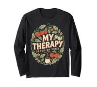 My Therapy Grows on Vines Umorismo da Ortolano Maglia a Manica