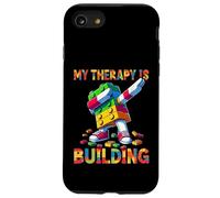 My Therapy Is Building Funny Master Builder Dabbing Custodia per iPhone SE (2020) / 7/8