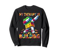 My Therapy Is Building Funny Master Builder Dabbing Felpa