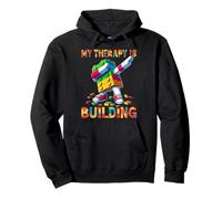 My Therapy Is Building Funny Master Builder Dabbing Felpa con Cappuccio