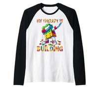My Therapy Is Building Funny Master Builder Dabbing Maglia con Maniche Raglan