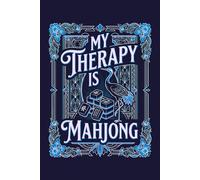 My Therapy Is Mahjong Journal-Style Notebook Heron with Tiles Art Deco Design Dark Purple/Light Blue: 6" X 9" 140 Pages Wide Ruled Paperback