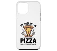 My Therapy Is Pizza Divertente Mindfulness Foodie Yoga Umorismo Custodia per iPhone 12 mini