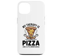 My Therapy Is Pizza Divertente Mindfulness Foodie Yoga Umorismo Custodia per iPhone 13