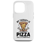 My Therapy Is Pizza Divertente Mindfulness Foodie Yoga Umorismo Custodia per iPhone 13 Pro