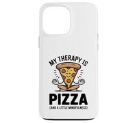 My Therapy Is Pizza Divertente Mindfulness Foodie Yoga Umorismo Custodia per iPhone 13 Pro Max