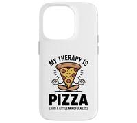 My Therapy Is Pizza Divertente Mindfulness Foodie Yoga Umorismo Custodia per iPhone 14 Pro