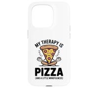 My Therapy Is Pizza Divertente Mindfulness Foodie Yoga Umorismo Custodia per iPhone 15 Pro