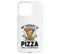 My Therapy Is Pizza Divertente Mindfulness Foodie Yoga Umorismo Custodia per iPhone 15 Pro Max
