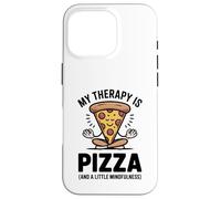My Therapy Is Pizza Divertente Mindfulness Foodie Yoga Umorismo Custodia per iPhone 16 Pro