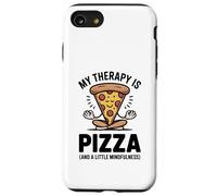 My Therapy Is Pizza Divertente Mindfulness Foodie Yoga Umorismo Custodia per iPhone SE (2020) / 7/8