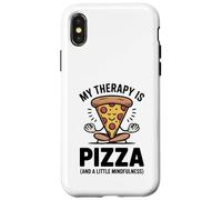 My Therapy Is Pizza Divertente Mindfulness Foodie Yoga Umorismo Custodia per iPhone X/XS