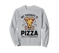 My Therapy Is Pizza Divertente Mindfulness Foodie Yoga Umorismo Felpa