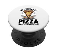 My Therapy Is Pizza Divertente Mindfulness Foodie Yoga Umorismo PopSockets PopGrip Adesivo