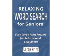 My Therapy Word Search For Seniors: 55 Easy Large Print Puzzles for Relaxation, Memory & Focus