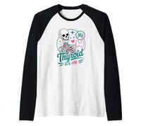 My Thyroid Is A Hoe Thyroid Cancer Awareness Month Meme Maglia con Maniche Raglan