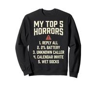 My Top 5 Horrors Adulting Horror Meme Funny Work Humor Felpa