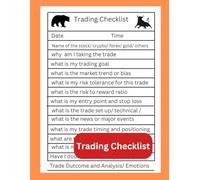 My Trading Daily Checklist: A Day Trader Log Book Checklist for Stock/ Crypto / Forex Size 8.5"x11" Pages 200