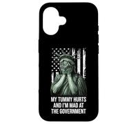 My Tummy Hurts and I'm at the Government Protest Resist Flag Custodia per iPhone 16