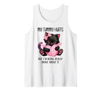 My Tummy Hurts But I'm Being Really Brave About It Funny Cat Canotta