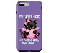 My Tummy Hurts But Im Being Really Brave About It Funny Cat Custodia per iPhone 7 Plus/8 Plus