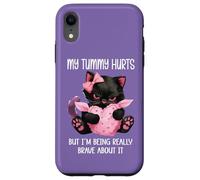 My Tummy Hurts But Im Being Really Brave About It Funny Cat Custodia per iPhone XR