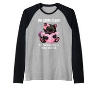 My Tummy Hurts But Im Being Really Brave About It Funny Cat Maglia con Maniche Raglan