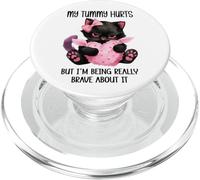 My Tummy Hurts But I'm Being Really Brave About It Funny Cat PopSockets PopGrip per MagSafe