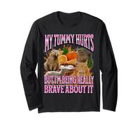My Tummy Hurts Funny Capybara Meme Bootleg Graphics Maglia a Manica