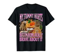 My Tummy Hurts Funny Capybara Meme Bootleg Graphics Maglietta