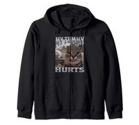 My Tummy Hurts Funny Cat Meme Bootleg Graphics Felpa con Cappuccio