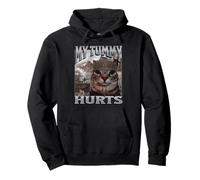 My Tummy Hurts Funny Cat Meme Bootleg Graphics Felpa con Cappuccio
