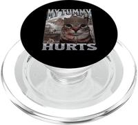 My Tummy Hurts Funny Cat Meme Bootleg Graphics PopSockets PopGrip per MagSafe