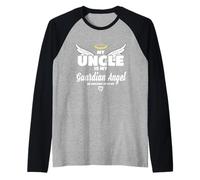 My Uncle Is My Guardian Angel He Watches Over Me in Memory Maglia con Maniche Raglan