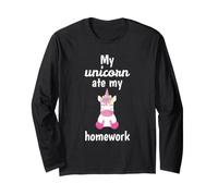 My Unicorn Ate My Homework Unicorn Lover Maglia a Manica