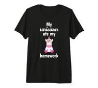 My Unicorn Ate My Homework Unicorn Lover Maglietta Premium