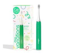 My Variations Kids - Spazzolino da denti elettrico sonico per bambini, ricaricabile, consigliato dai dentisti, 2 modalità, 27 adesivi, 1 mese di autonomia, timer da 3 anni (verde, 3-12 anni)