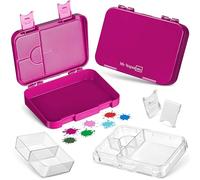 My Vesperbox - Contenitore porta pranzo per bambini, con 4 + 2 scomparti, estremamente robusto, ideale per l'asilo e la scuola (colore viola)